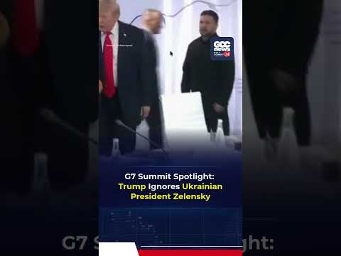 Trump Appears to Ignore Zelensky at G7 Summit | Awkward Diplomatic Moment