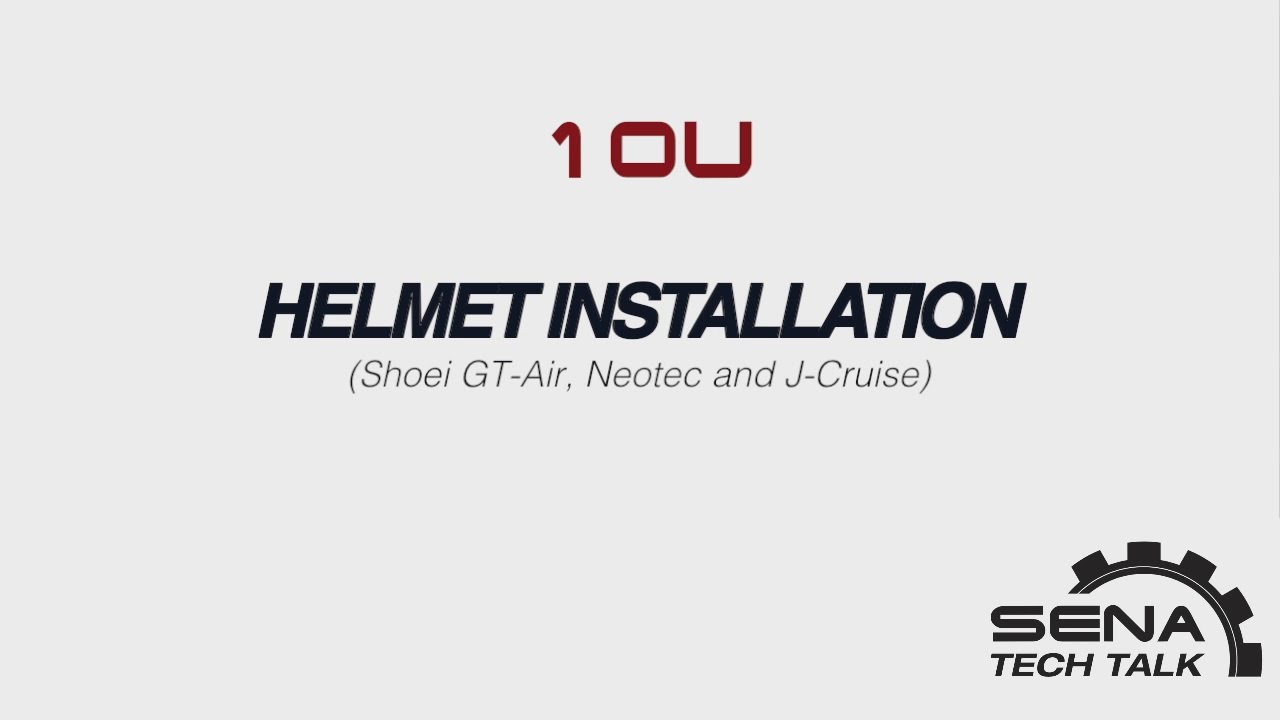 10U - Helmet Installation for Shoei GT Air, Shoei Neotec and Shoei J-Cruise