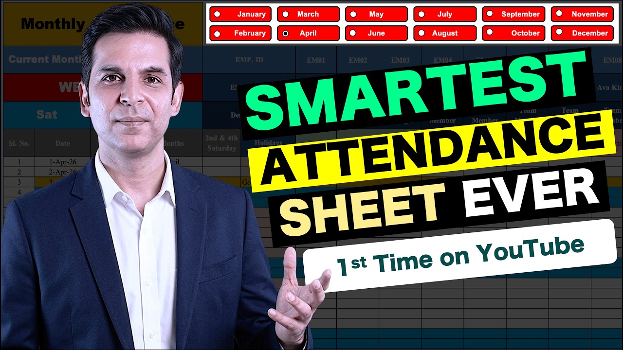 Build an Advanced Attendance Sheet in Excel (Step-by-Step Guide)