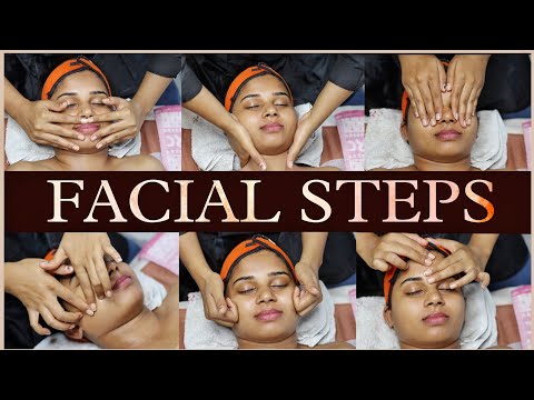 Facial Steps | Facial at parlour | Facial steps Tutorial | Proper hand movements Techniques...