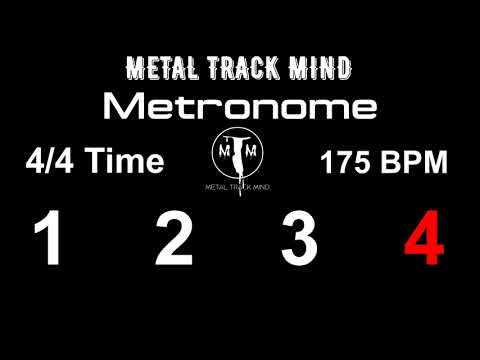 Metronome 4/4 Time 175 BPM visual numbers