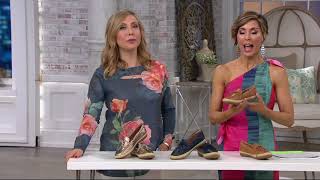 Clarks Leather Espadrille Slip-On Shoes - Danelly Bodie on QVC