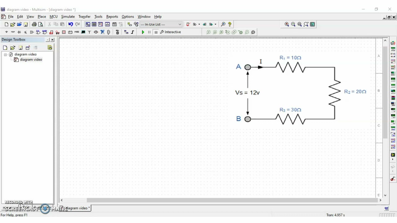 Transform circuit into simulation using MultiSim (Electric Circuit Analysis)