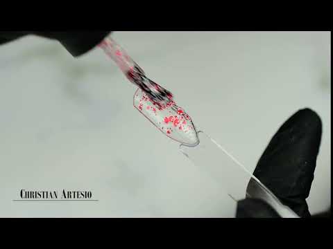 Ημιμόνιμο Βερνίκι Νυχιών Νο 082 Λευκό Κόκκινο Παγιέτα Flakes 10ml - Christian Artesio