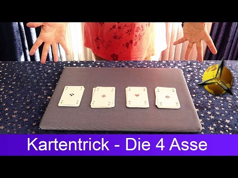 Kartentrick für Kinder: Die 4 Asse