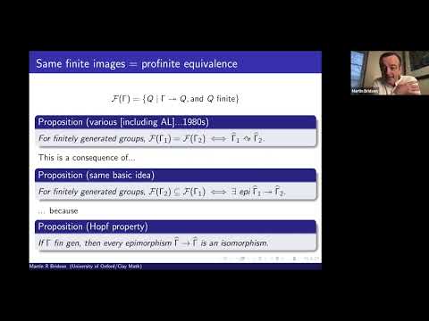 Grothendieck Pairs and Profinite Rigidity - Martin Bridson