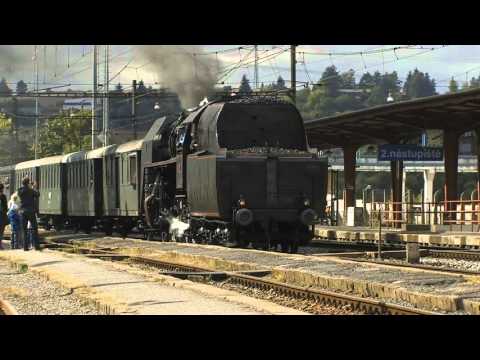 475.111 na Karlštejnském vinobraní, příjezd a odjezd Řevnice