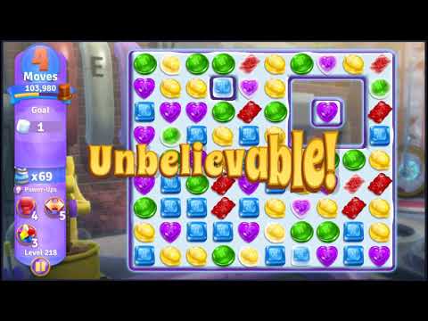 Wonka's World of Candy Level 218 - NO BOOSTERS + FULL STORY 🍫 | SKILLGAMING ✔️