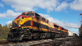 Canadian Pacific 231 westbound at Bedell, Ontario. October 26, 2025.