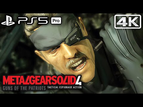 METAL GEAR SOLID 4: GUNS OF THE PATRIOTS All Cutscenes (Game Movie) 4K 60FPS
