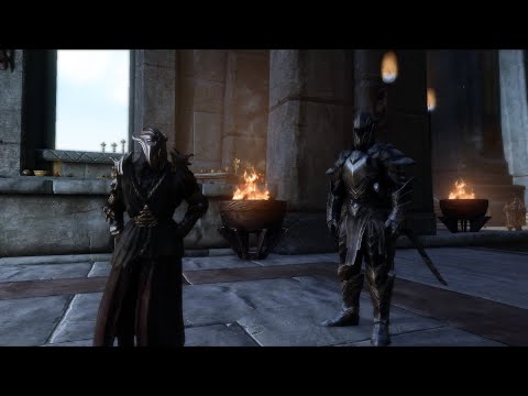Ebony Warrior Vs Miraak (rematch)  | Skyrim
