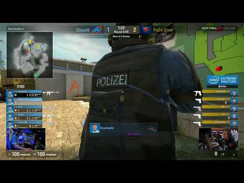 FaZe Rain Insane Eco deagle 3k to Crush c9 (Overpass IEM Oakland 2017 Semi-Final)