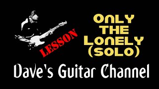 LESSON - The Motels' Only The Lonely solo
