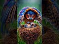 being mother is not easy #birds #owl #Rain #nature #mother #birds #parrot #shorts#owl #ai