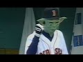PEDRO MARTINEZ wears Yoda mask in dugout - YouTube
