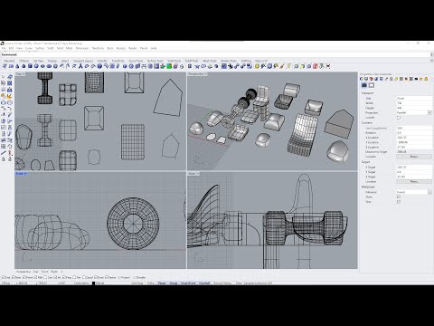 RHINO 7 Videocourse - 14 - Poligonal Modelling With SubD, Extrude, Soft and Hard Edges, Creases