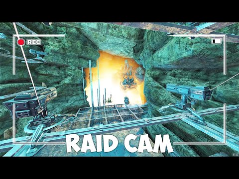 Ark Raid Cam - A Tribe Raids And Wipes A Thick Center Bear Cave On Ark!