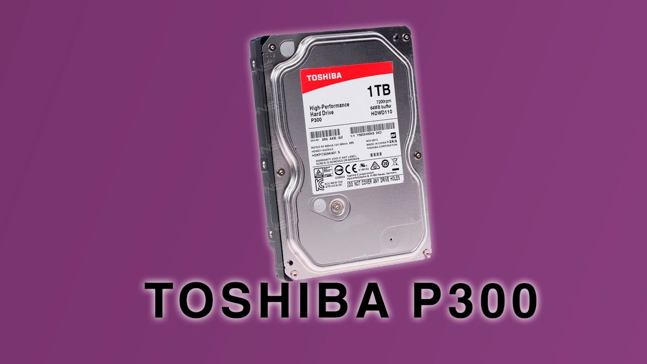 Жесткий диск HDD 3.5" Toshiba P300 1Tb (HD(WD110UZSVA)