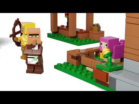 Gambar LEGO Minecraft Evoker Village Attack Set 607 pcs 21596 - Cokelat