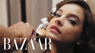 Barbara Palvin Gets Ready For The Vanity Fair Oscar Party | Harper&#39;s BAZAAR