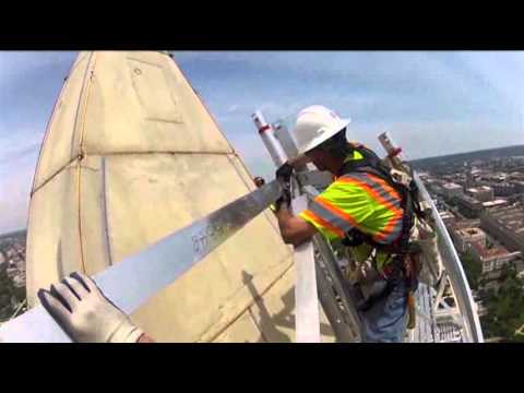 Raw: View Atop Washington Monument Scaff