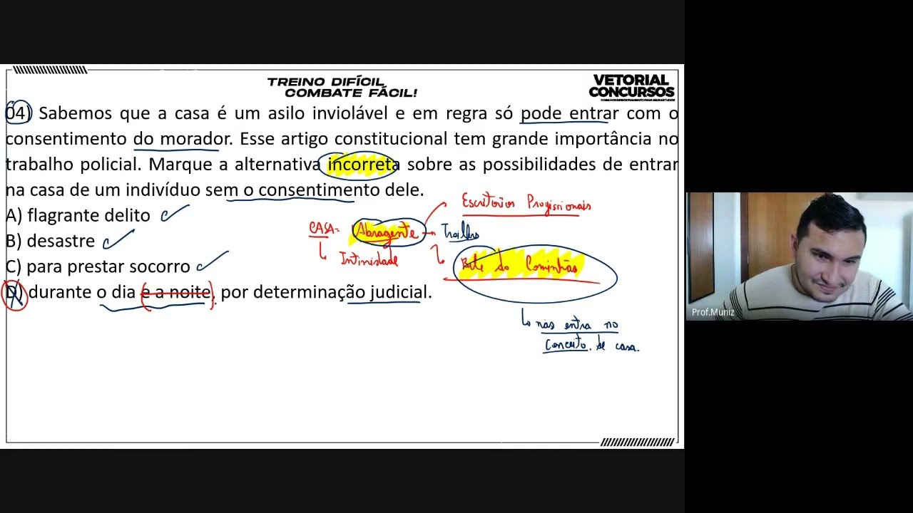 RESOLUÇÃO DE QUESTÕES | DIREITO CONSTITUCIONAL | PROFESSOR MUNIZ