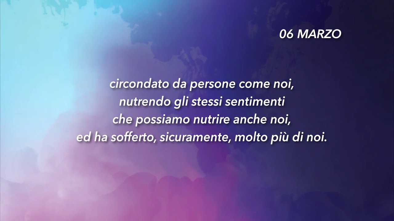 Meditazione Calendario "Parole di Vita" del 06 Marzo 2019