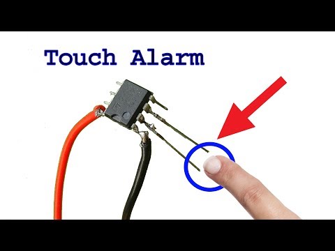 How to make Touch alarm using ne555 timer ic, diy touch bell