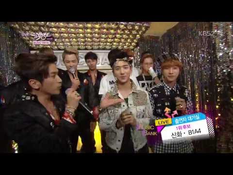 130531 KBS2 Music Bank Shinhwa & B1A4 - 待機室