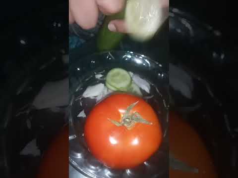 Making salad with this giant tomato