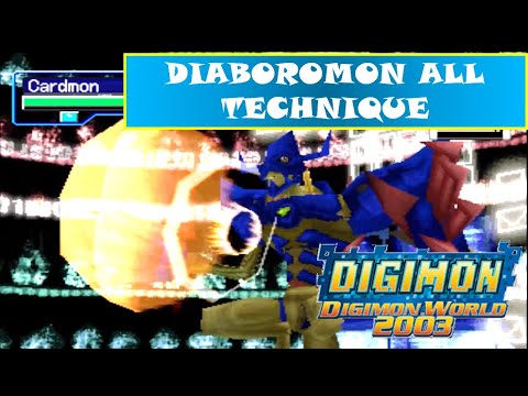 Digimon World 2003 Gameplay - Diaboromon All Technique & Signature Move