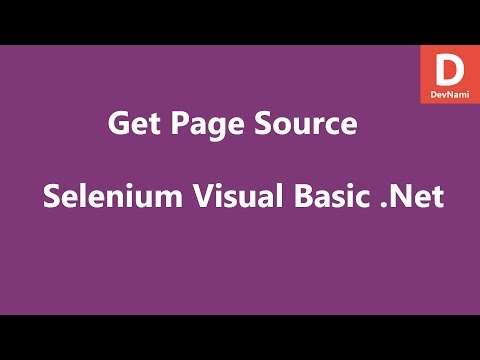 Selenium Visual Basic Net Get Page Source