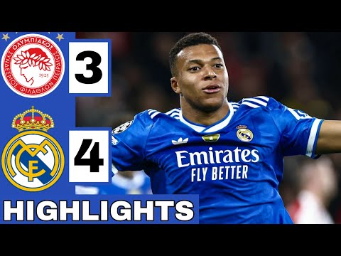 ⚪️Olympiacos vs Real Madrid (3-4) Extended HIGHLIGHTS | UEFA Champions League