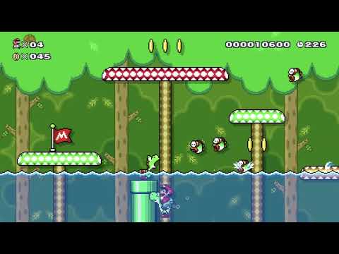 Super Mario Maker 2 – Level 22: River Fish in the Forest  - Walkthrough