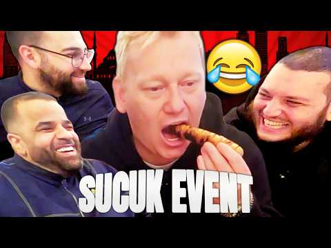 The last row welcomes me at Mert's sucuk event! 😂