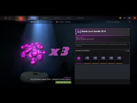 How to buy 3x The International 2019 Battle Level Bundle | Dota 2