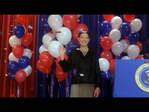 First Daughter trailer frame: Samantha in a ballgown crossing a White House ballroom