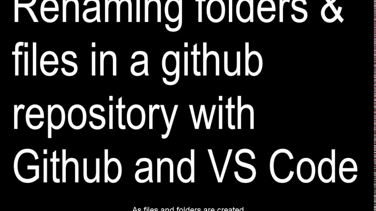 Renaming folder and file names on github