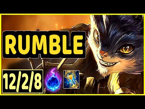 RUMBLE VS KATARINA - 12/2/8 KDA MID GAMEPLAY