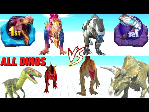 *NEW UPDATE* T-Rex: Draconic Tyrant & CyberRex vs All dinos X2 - ARBS MOBILE
