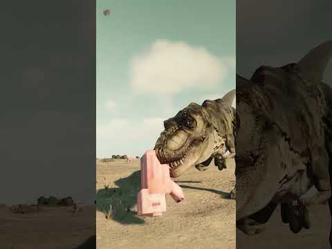 DINO LABS - Tyrannosaurus Rex has a taste for Minecraft Pig - Jurassic World Evolution2 Dominion Malta Expansion