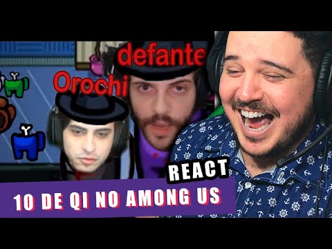 REAGINDO a @OrochiJoga - GANHANDO COM 10 DE QI NO AMONG US