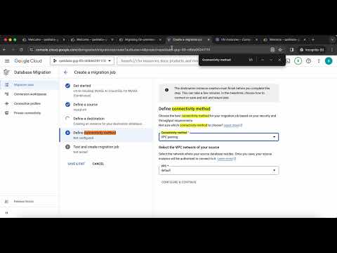 Migrating On premises MySQL Using a Continuous Database Migration Service Job