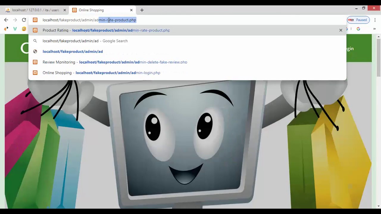 Online Shopping in PHP