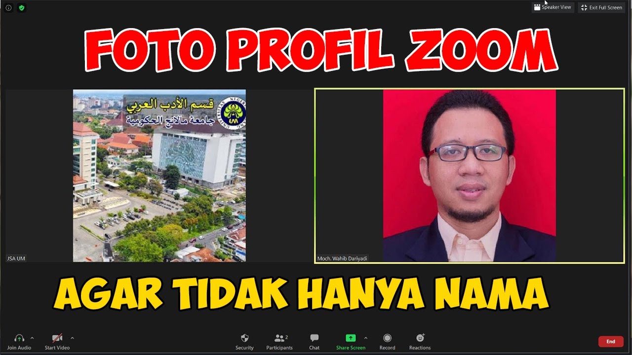 Cara Merubah Profil Zoom agar tampak foto bukan nama saja