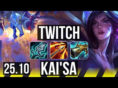 TWITCH & Elise vs KAI'SA & Maokai (ADC) | Legendary | KR Master | 25.10