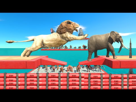 Jumping over dynamite - Animal Revolt Battle Simulator