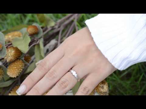 0.34 Ct. Three Stone Bypass Bezel Set Wedding Band - TwoBirch TB-WR-0034-WG-F