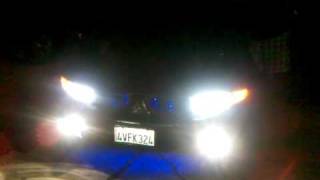 Mitsubishi with neon lights
