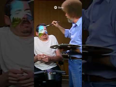 BOB ROSS PAINTS MY FACE